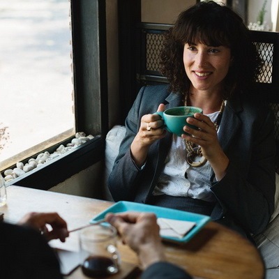 wpman with a coffe